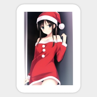 Santa Girl Sticker